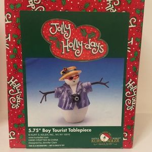 Kurt  S. Adler Snowman Jolly HollyDays Tourist NIB